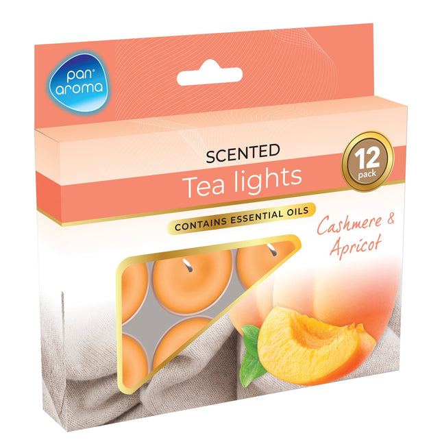 12 Pack Colour Tea-lights - Cashmere & Apricot