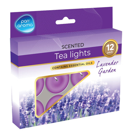 12 Pack Colour Tea-lights - Lavender Garden