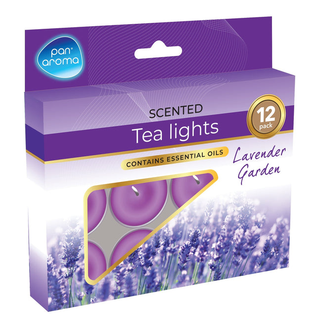 12 Pack Colour Tea-lights - Lavender Garden