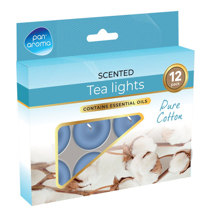 12 Pack Colour Tea-lights - Pure Cotton