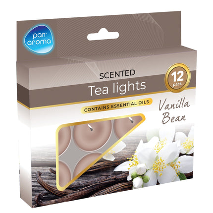 12 Pack Colour Tea-lights - Vanilla Bean