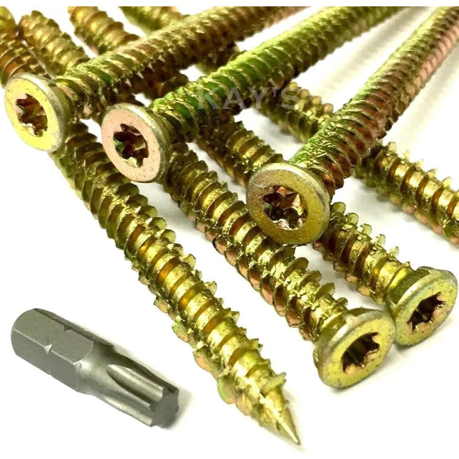 16pcs MASONRY CONCRETE BRICK SCREWS UPVC WOOD WINDOW DOOR FRAME FIXING 7.5x60mm