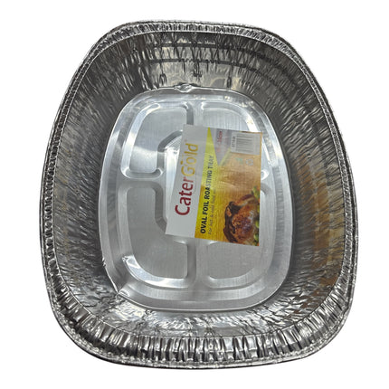 1pk Aluminium Extra Deep Oval Foil Roasting Tray 46x36cm