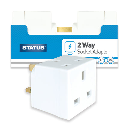 2 Way Non-Fused Adaptor White