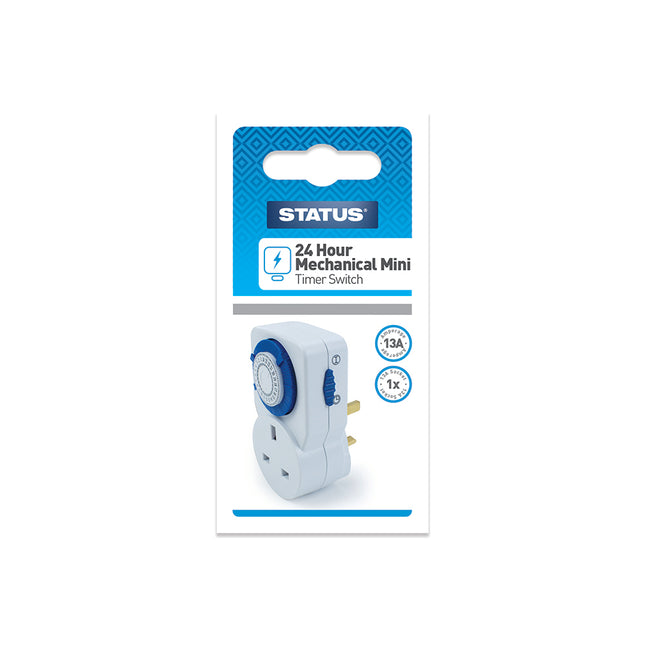 24 Hour Timer Switch Mini Size White 1 pk