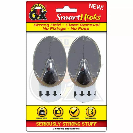 2pk CHROME EFFECT HOOKS 7cm
