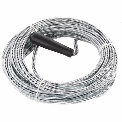 3m Long Drain Unblocker Cleaner Waste Pipe Kitchen Plunger Sink Snake Toilet