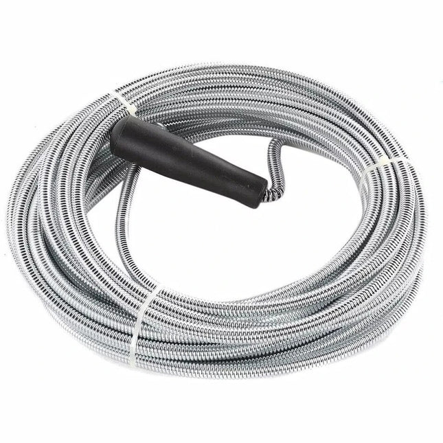 3m Long Drain Unblocker Cleaner Waste Pipe Kitchen Plunger Sink Snake Toilet