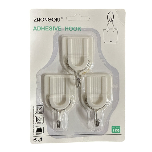 3pcs/pm Adhesive Hooks 4x6.5cm