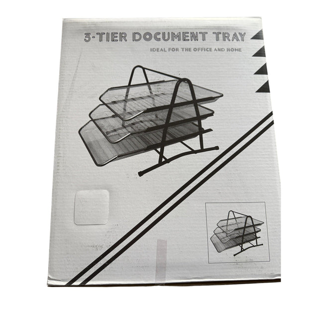 3tier Document Tray Black