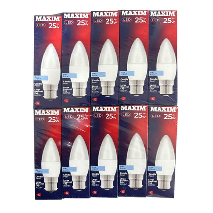 3w=25w Maxim Led Day Light Bulb Candle 1pc
