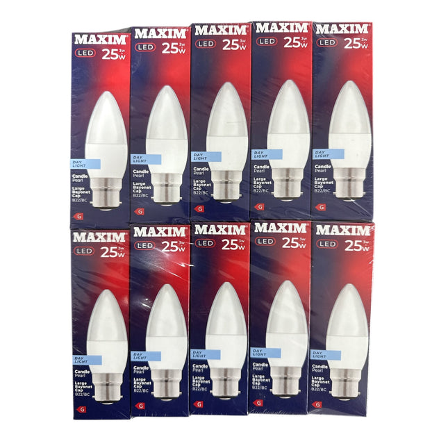 3w=25w Maxim Led Day Light Bulb Candle 1pc