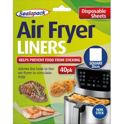 40pk Disposable Air Fryer Liner Square 20cm