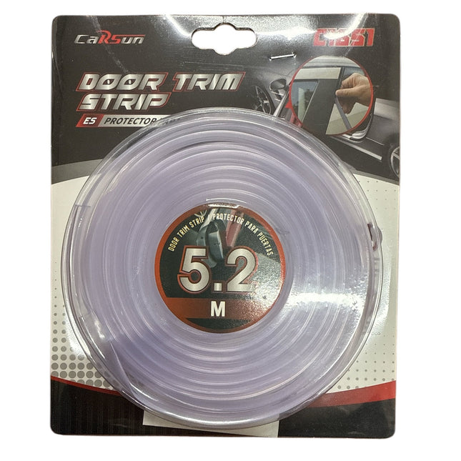 5.2 meters Transparent Car Door Boot Edge Protector Strip Trim U Shape Guard Seal Rubber Black