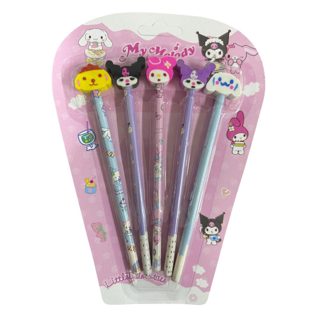 5 Pc lead Pencils with Erasers