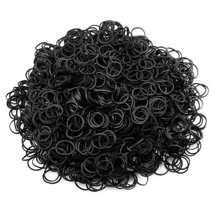 50g Mini Black Hair Elastics Rubber Bands Braids Braiding Plaits Small Bands