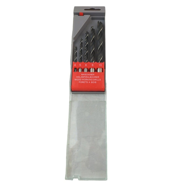 5Pcs Wood Drill Bit Set Woodworking Tool 4 5 6 8 10 mm