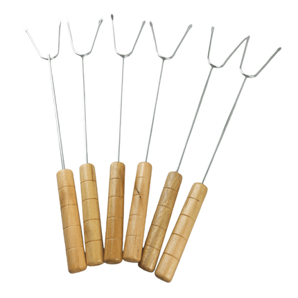 6X Telescopic Extendable Fork Toasting Marshmallow BBQ Stainless Steel Fork 35cm