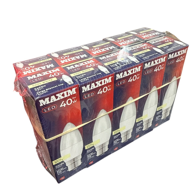 6w=40w Maxim Led Day Light Bulb Candle 1pc