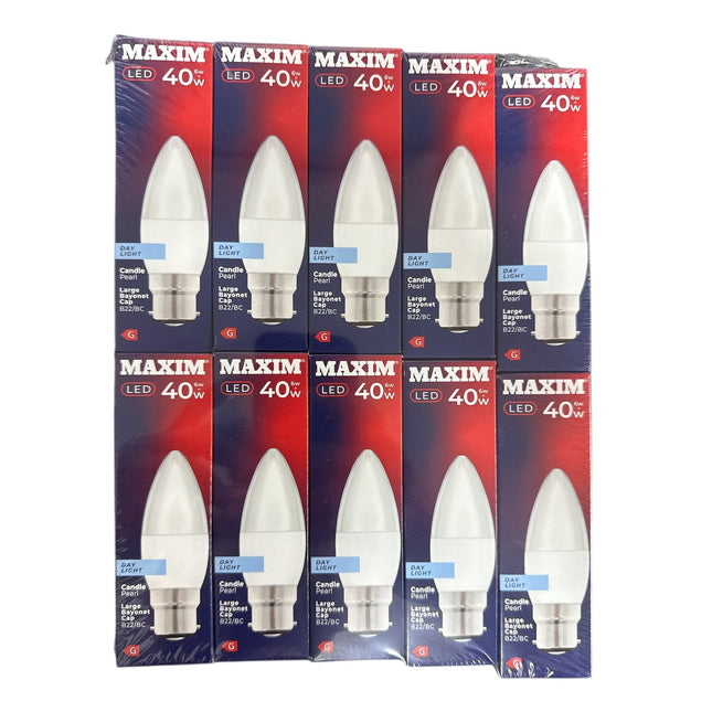 6w=40w Maxim Led Day Light Bulb Candle 1pc