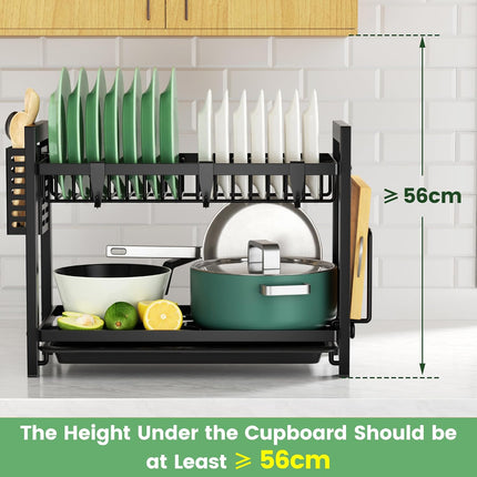 Dish Drainer Rack 2-Tier, Draining Board Rack