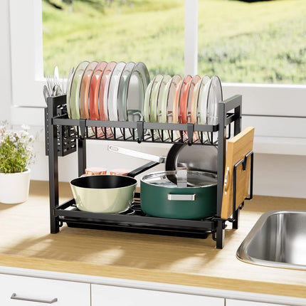 Dish Drainer Rack 2-Tier, Draining Board Rack