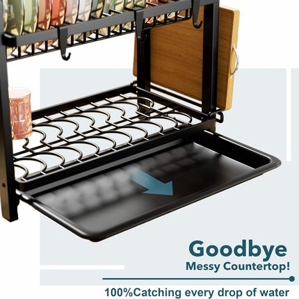 Dish Drainer Rack 2-Tier, Draining Board Rack