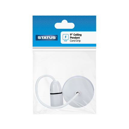 9" Ceiling Pendant White 1 pk in Poly Bag