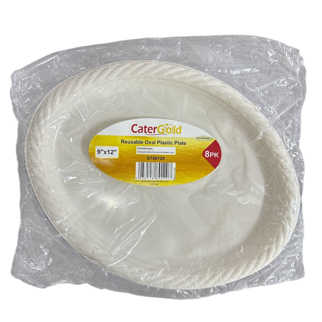 9"x12" Reusable Plastic Salad Bowl 8pk