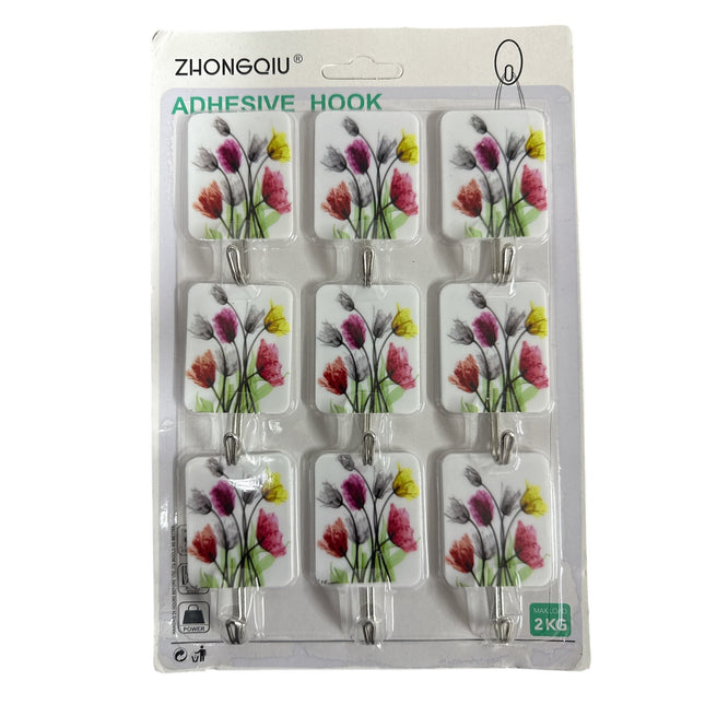 9pcs/pk Adhesive Hook 6x4.5cm