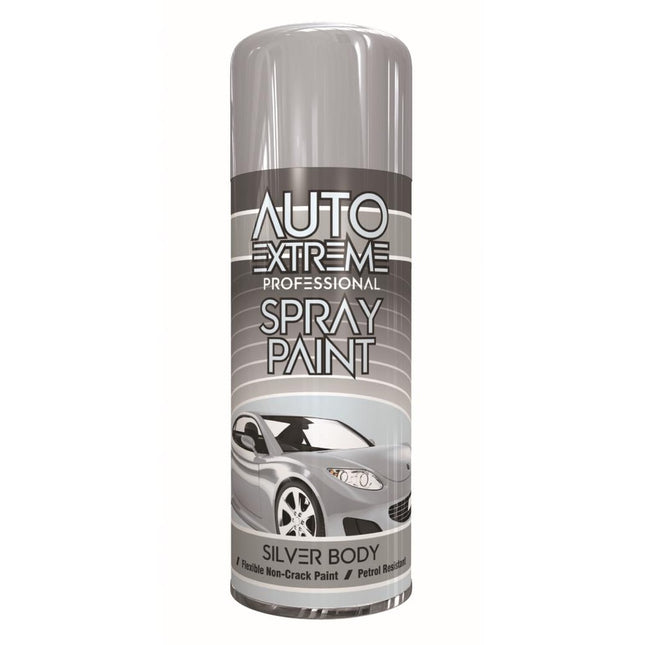 AX PRO SPRAY PAINT GLOSS SILVER BODY 400ML