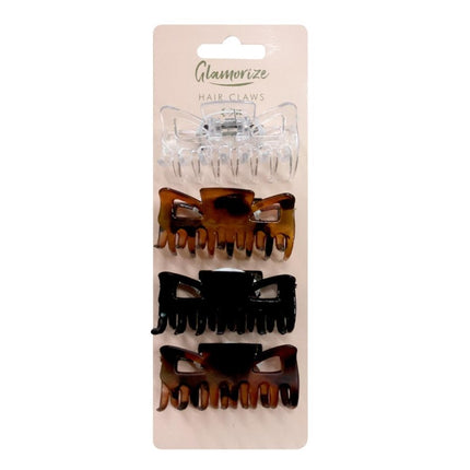 Assorted Claw Clips 4pk