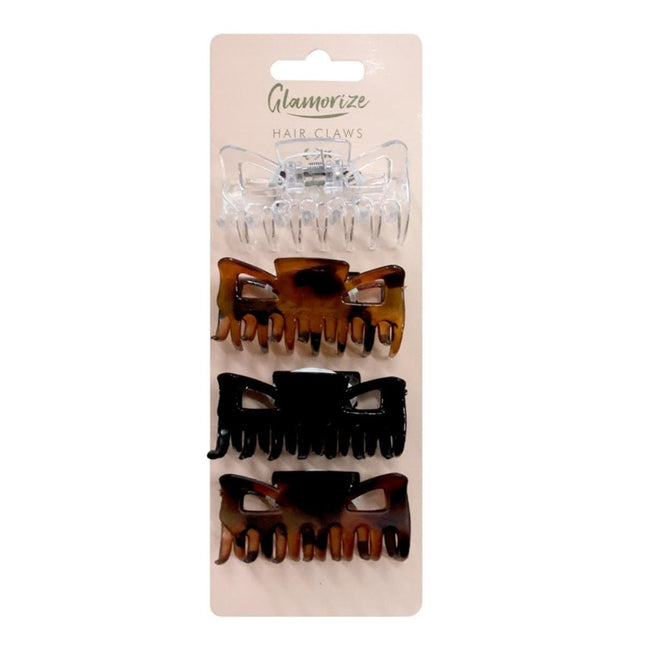 Assorted Claw Clips 4pk