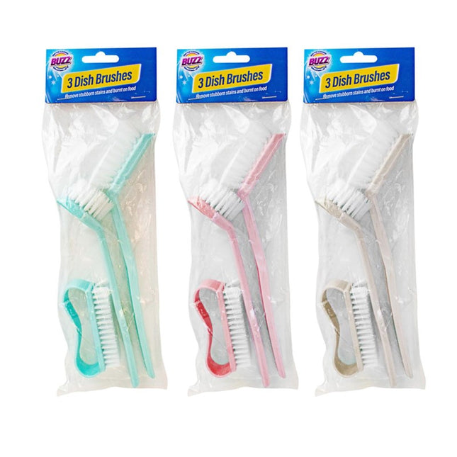 Assorted Dish Brushes 3pk