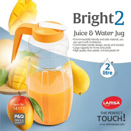 Bright Orange Tall Plastics Drinks Juice Jug 200ml