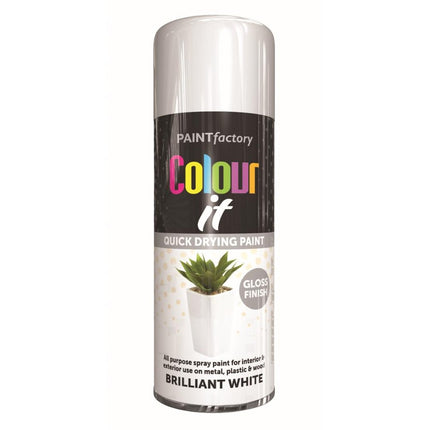 COLOUR IT SPRAY BRILLIANT WHITE GLOSS 400ML