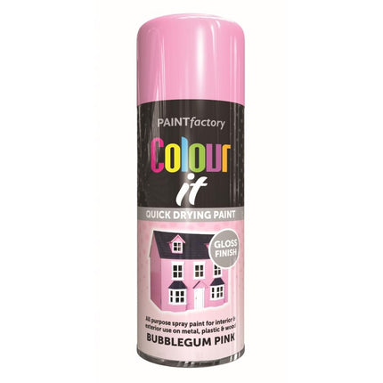 COLOUR IT SPRAY GLOSS BUBBLEGUM PINK 400ML