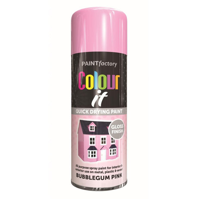 COLOUR IT SPRAY GLOSS BUBBLEGUM PINK 400ML