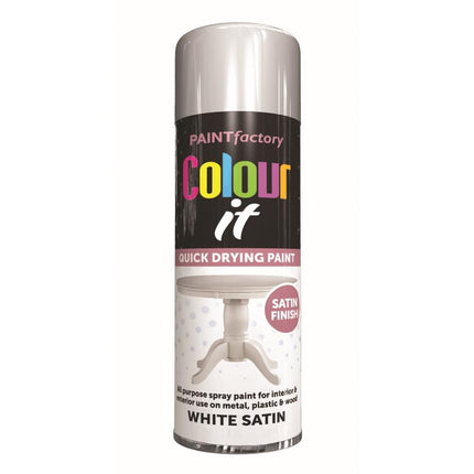 COLOUR IT SPRAY SATIN WHITE 250ML