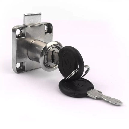 Cam Drawer Cabinet Cupboard lock 2 key Silver