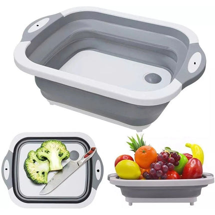 Collapsible Washing Up Bowl Foldable Chopping Cutting Board