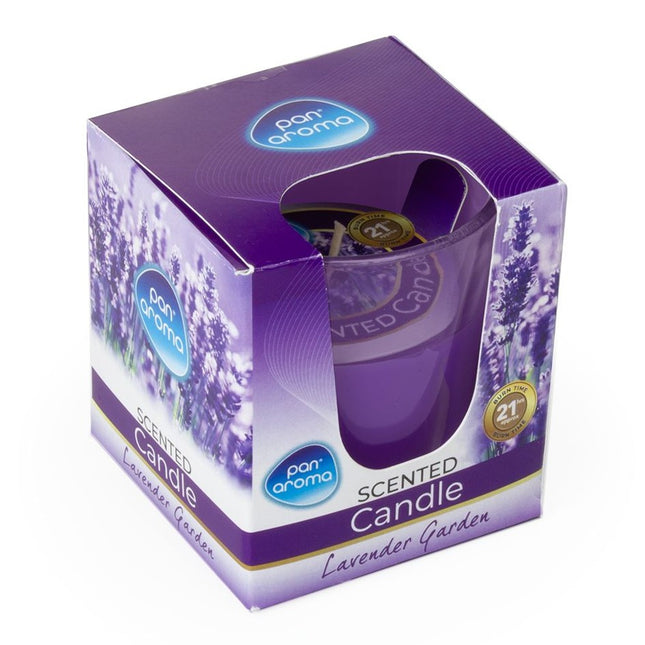 Colour Glass Candle - Lavender Garden