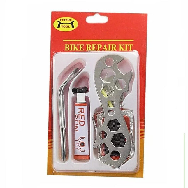 Cycle Bicycle Puncture Repair Kit Bike Inner Tube Tyre Inflate Patches & Glue
