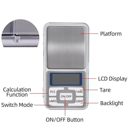 Digital Scales 0.1g 500g Grams Jewellery Gold Weighing Mini Pocket Electronic