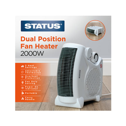 Dual Position F/Heater 2KW 2 Heat Set 6s