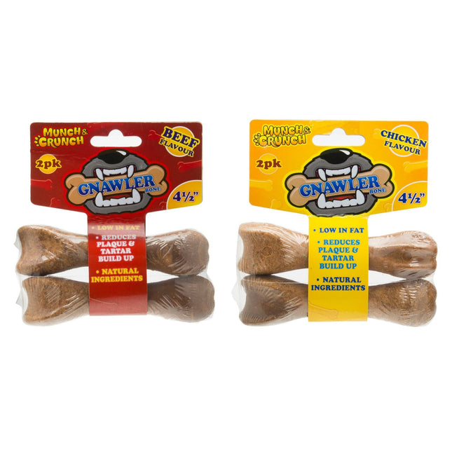 Gnawler Bone 4.5 2pk Assorted"