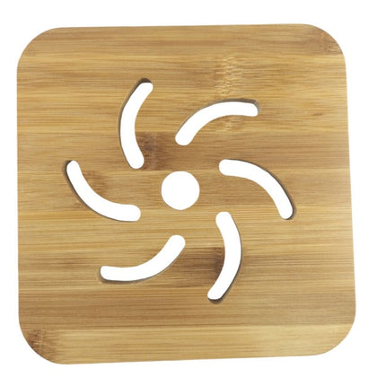 Heavy Duty Heat Resistant Mat Hot Pot Trivet Pads Bamboo Natural Wood 17 x 17cm