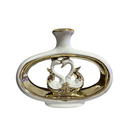 Ceramic Gold Plated Vase 25 x 20 cm