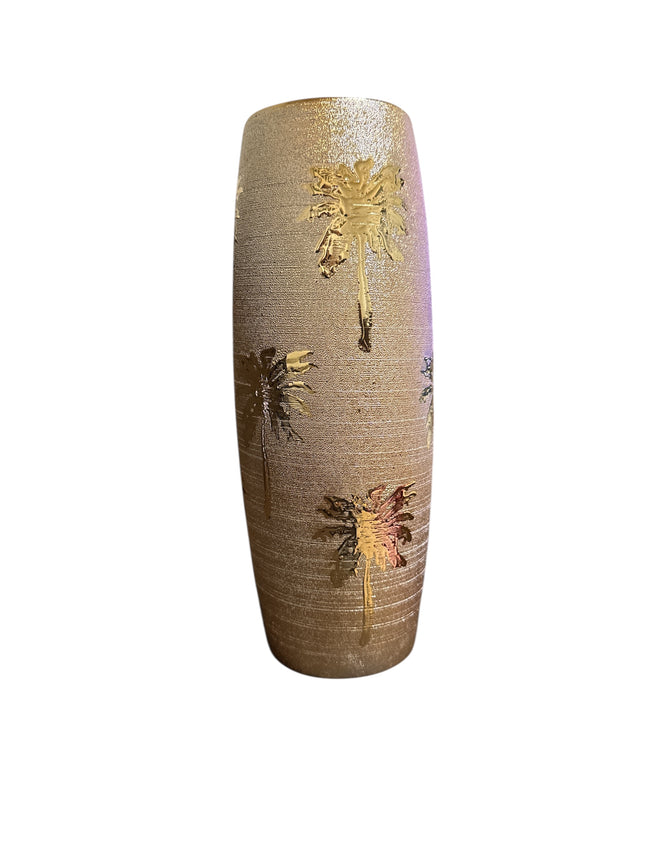 Ceramic Gold Plated Vase 28 x 10 cm