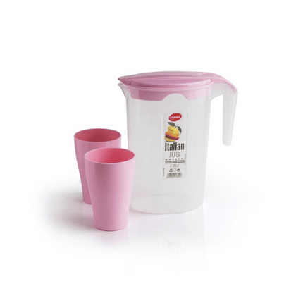 Italian Plastic Flask 1500ml with 2 Cups